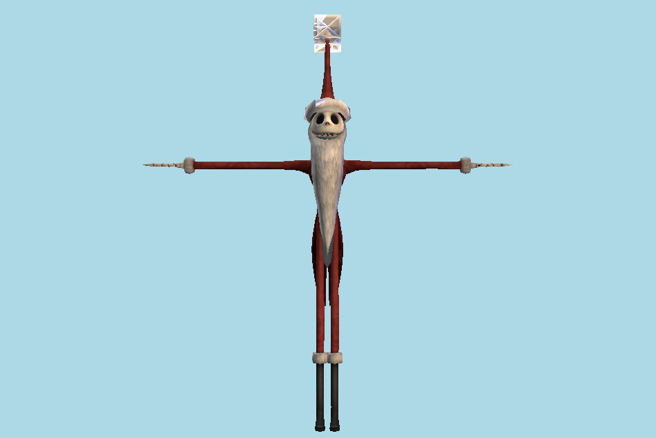 Kingdom Hearts Jack Skellington Santa Claus 3d model