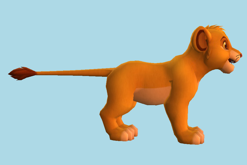 Kingdom Hearts 2 Simba (Young) Lion-King Character 3d model