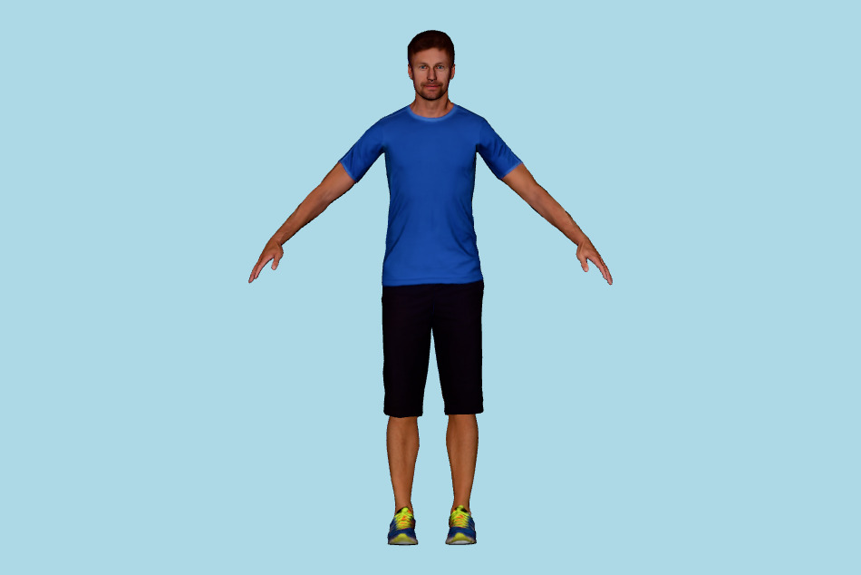 Nathan Casual Male 3d model