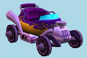 CTR Car CTR, crash-team-racing, car, cars, vehicle, truck, carriage, transport, cartoon, toony