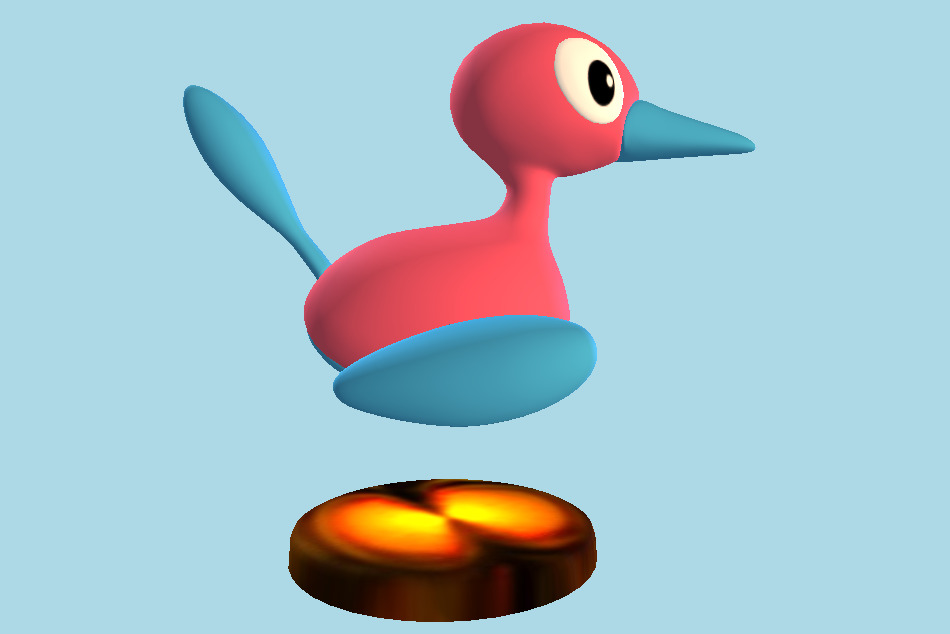 Melee Porygon 2 Trophy Duck 3d model