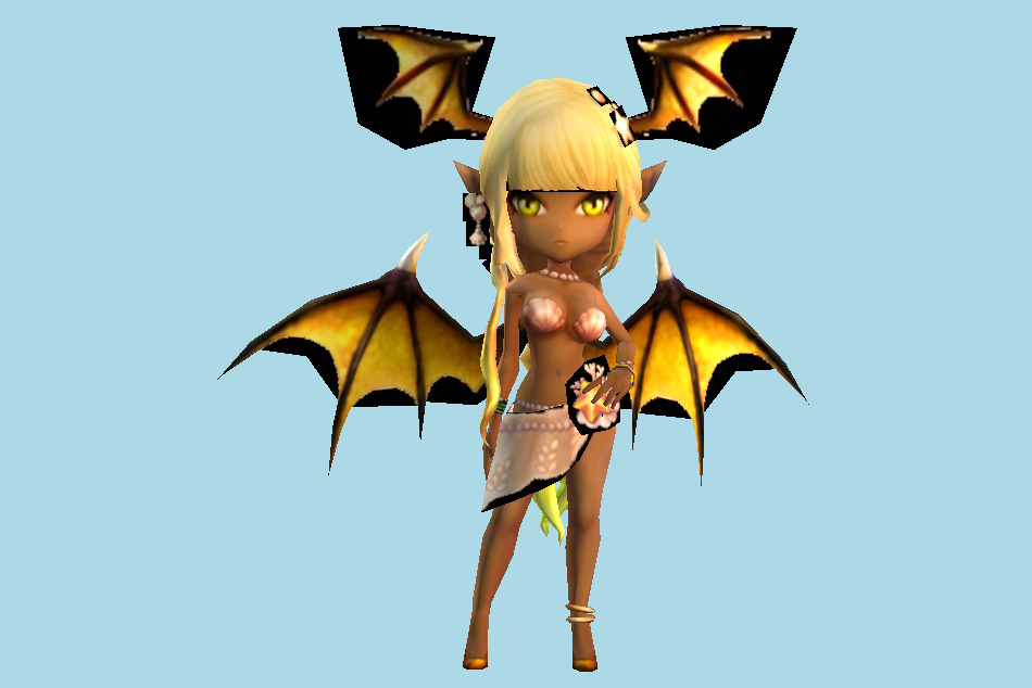 Summoners War Beach Girl Succubus 3d model