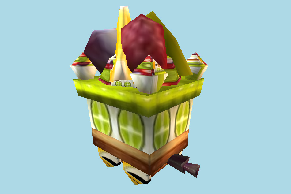 The Legend of Zelda: Spirit Tracks Cake Passenger Car 3d model