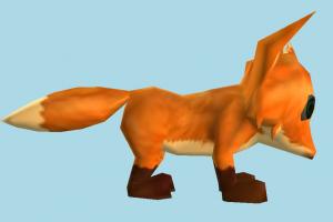 Small Fox fox, wolf, animal, animals, cartoon, lowpoly