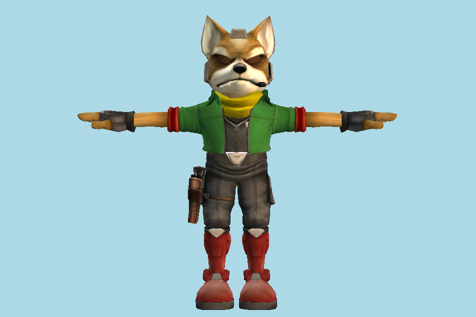 Super Smash Bros. Brawl: Project M Melee Fit Fox 3d model