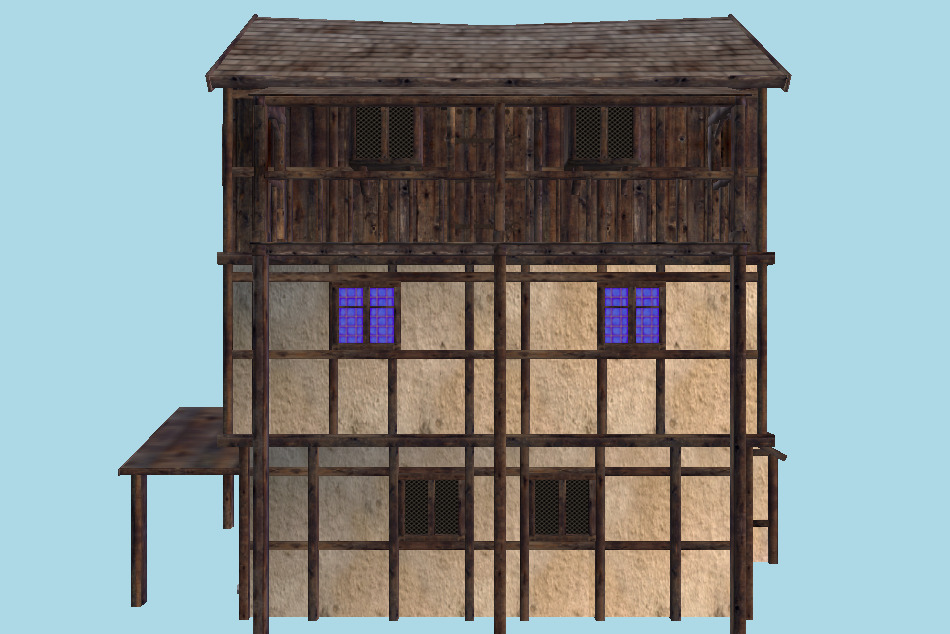 Modular Medieval House 3d model
