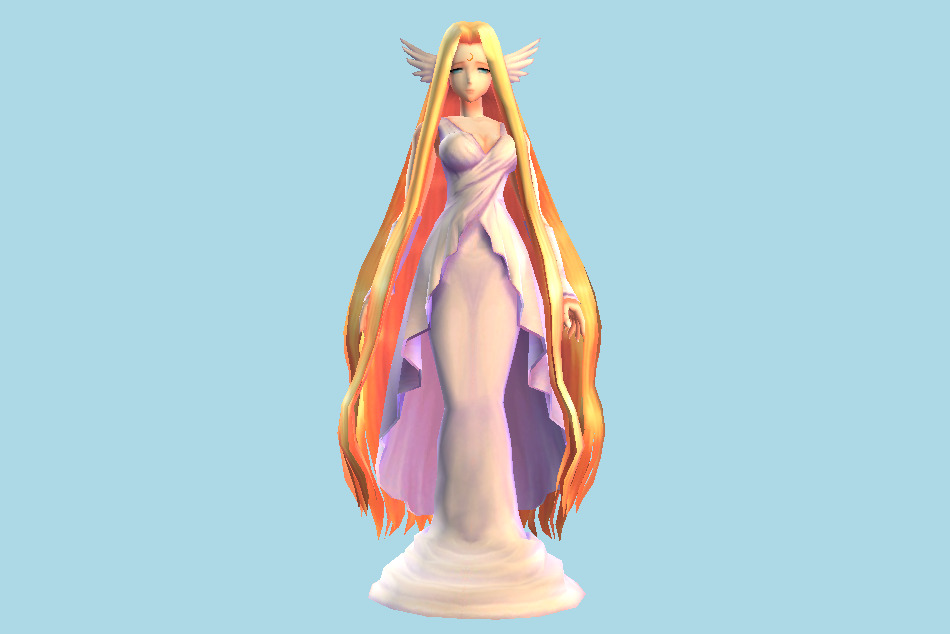 Anime Beautiful Goddess 3d model