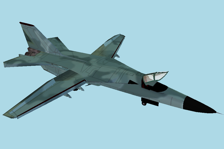 Airplane F111-L N220609 3d model