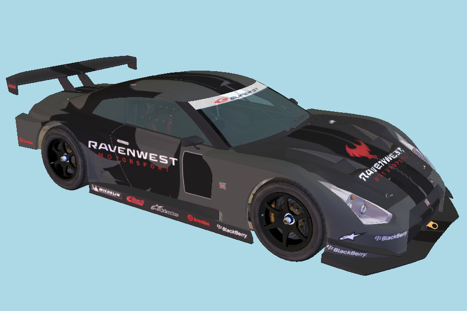 Nissan Car GT-R R35 NISMO GT500 2008 3d model
