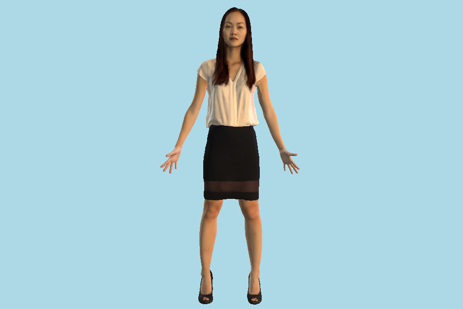 Asian Business Woman 3d model