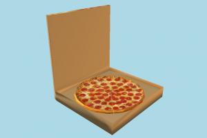 Pizza in Box pizza-box, pizza, box, food, foods, delivery, lowpoly