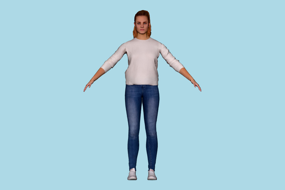 Melanie Rigged 004 3d model