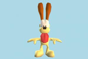 Odie odie, rabbit, cartoon, lowpoly