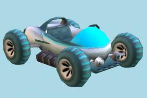 CTR Car CTR, crash-team-racing, car, cars, vehicle, truck, carriage, transport, cartoon, toony