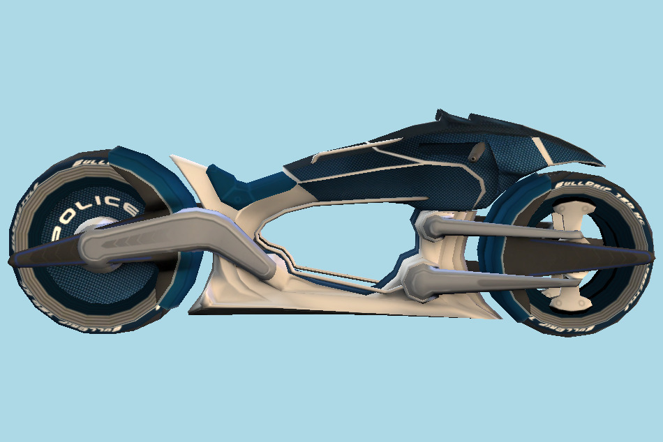 Future Police Motorcycle 3d model