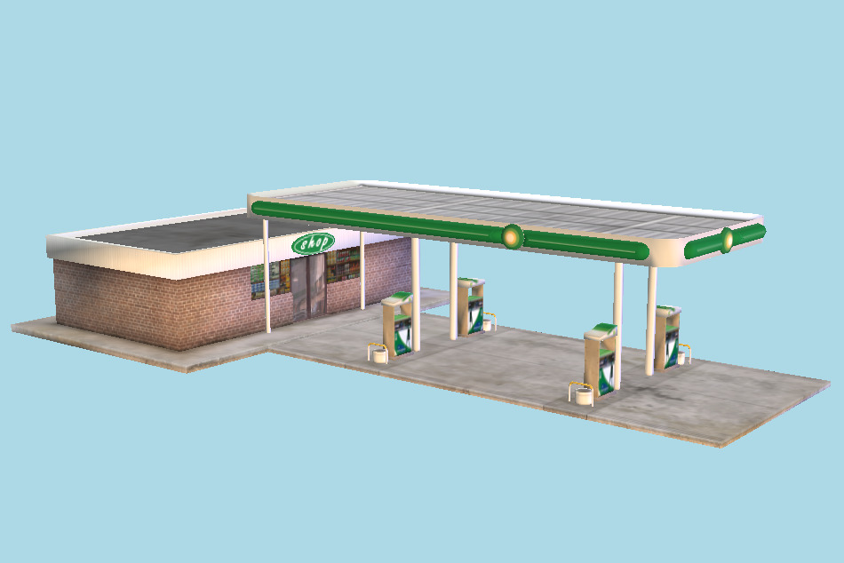 Gas Station 3d model