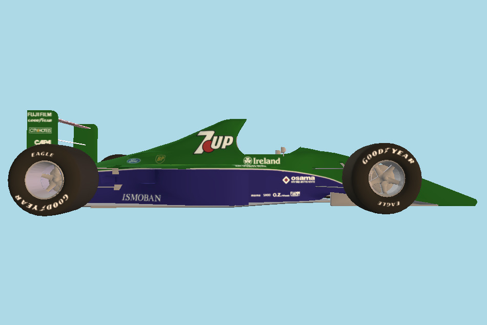 Jordan 191 Formula One Ferrari Car 3d model