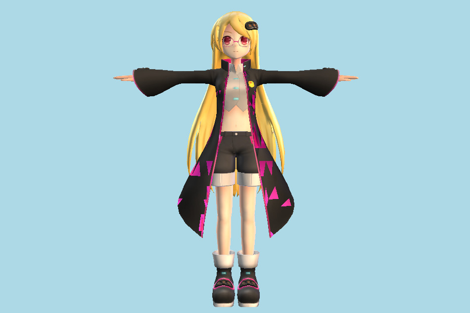 Superdimension Neptune VS Sega Hard Girls Mega Drive 3d model