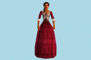 Liza Girl woman, girl, female, princess, lady, people, human, character, cartoon, lowpoly