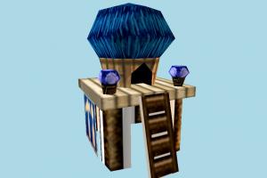 House vased, flower, mario, house, home, building, build, cartoon, lowpoly