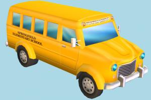 School Bus bus, school, van, car, vehicle, truck, carriage, metro, transit, toon