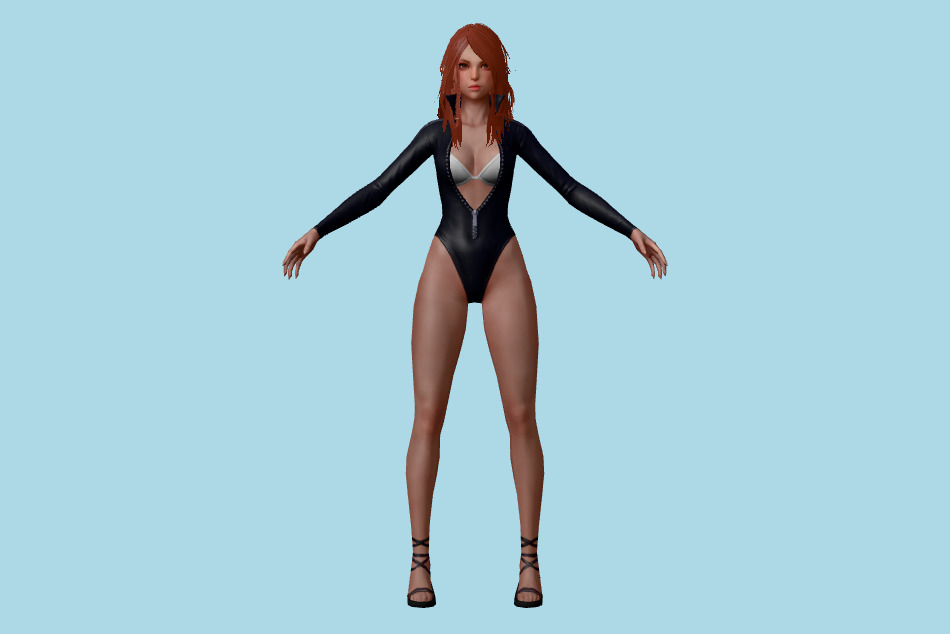 First Summoner: Players - FS Ranger (swimsuit dark) 3d model