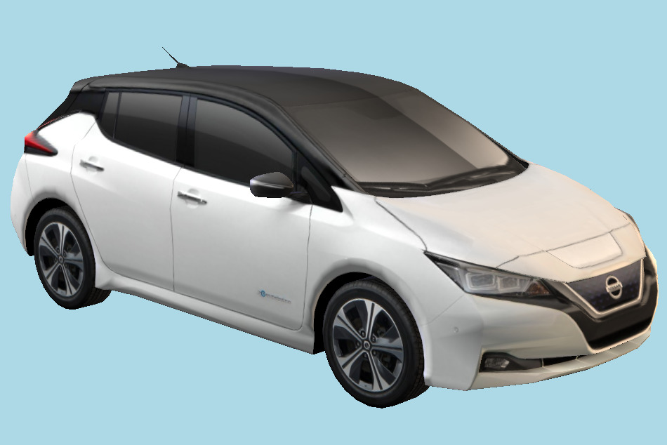 Nissan Car Leaf 2018 3d model