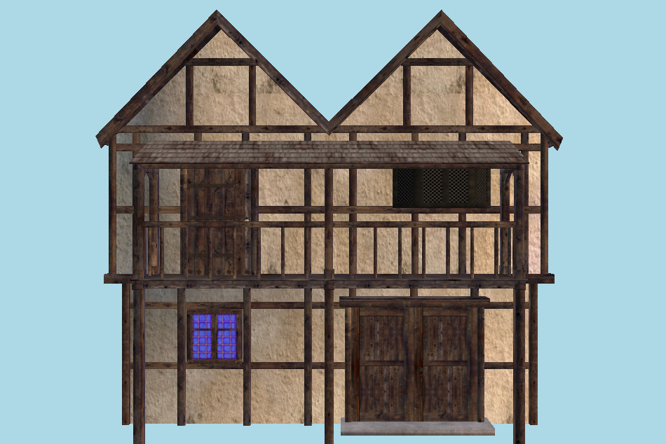 Modular Medieval House 3d model