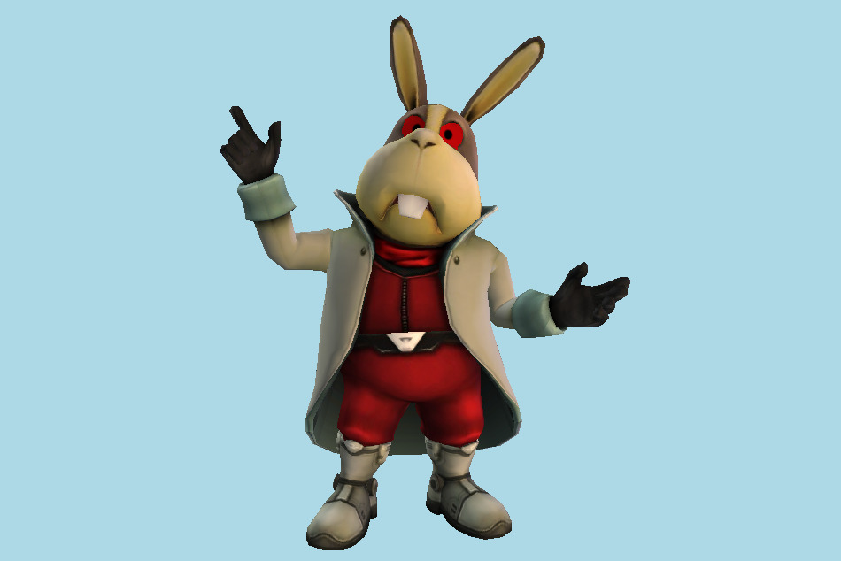 Super Smash Bros. Peppy Hare Trophy 3d model