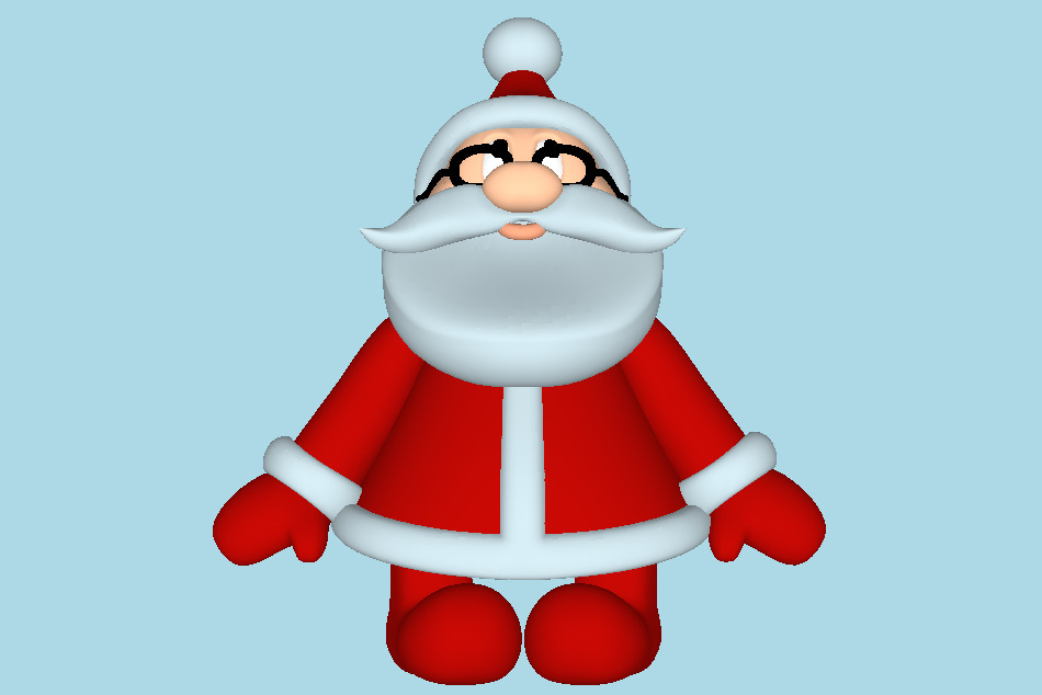 Stylish Santa Claus 3d model