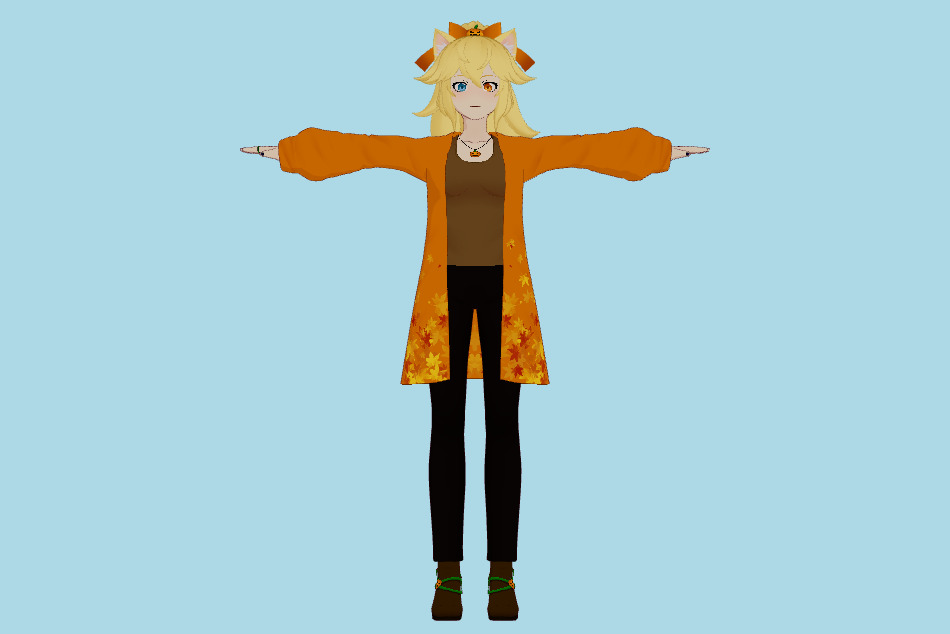 Blonde Girl VRM 3d model