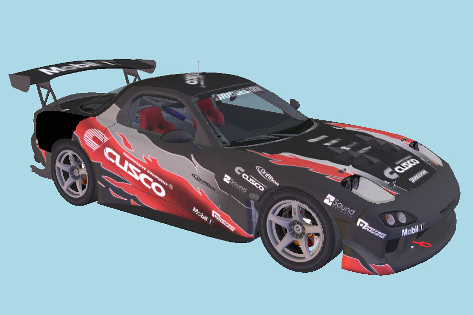 Mazda Car RX7 FD3S Drift Tuned 3d model