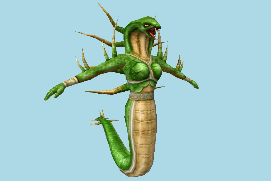 Humanoid Snake Female 3d model