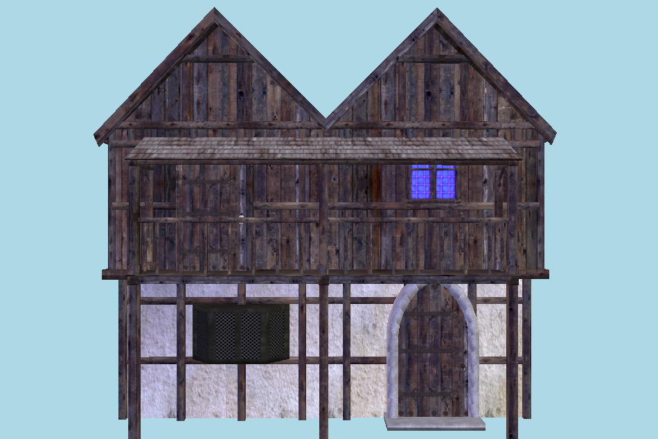 Modular Medieval House 3d model