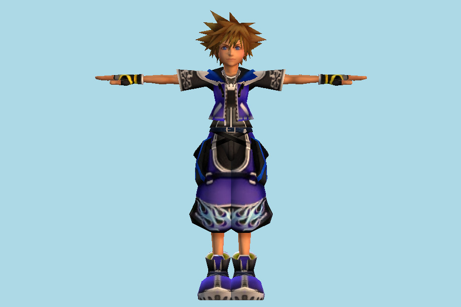 Kingdom Hearts 2 Sora Wisdom Form 3d model