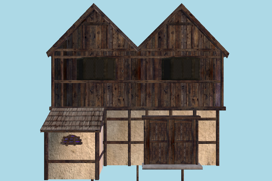 Modular Medieval House 3d model