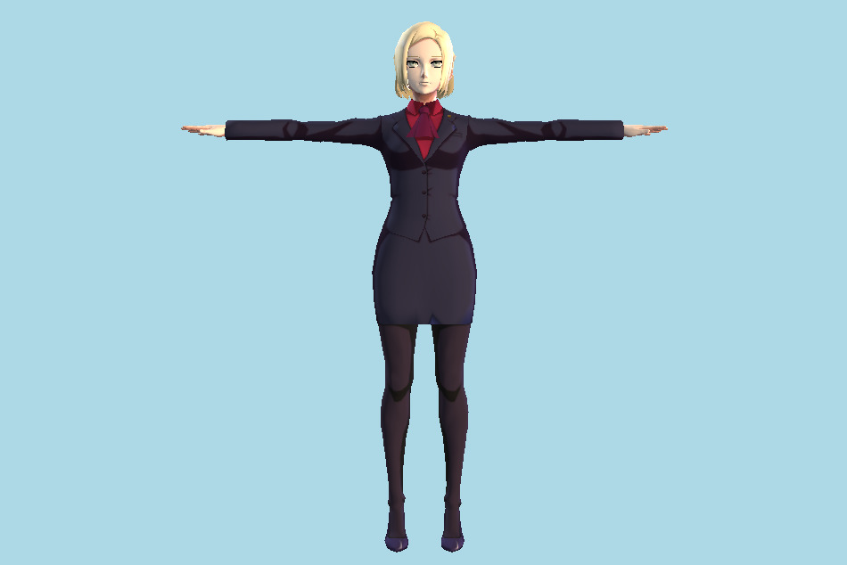 Akira Uniform Girl 3d model