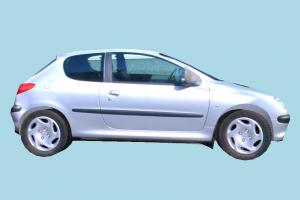 Car Low-poly car, truck, vehicle, transport, carriage, low-poly