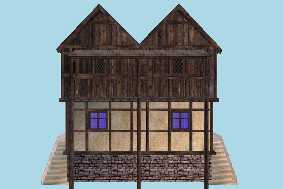 Modular Medieval House 3d model