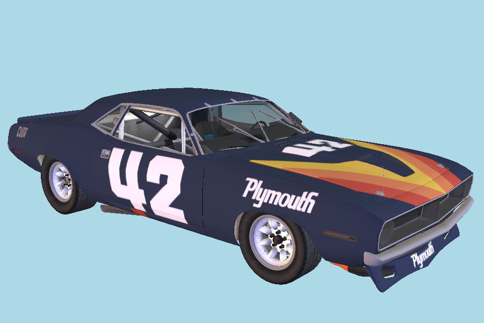 Plymouth Cuda Car AAR Series III 1970 3d model