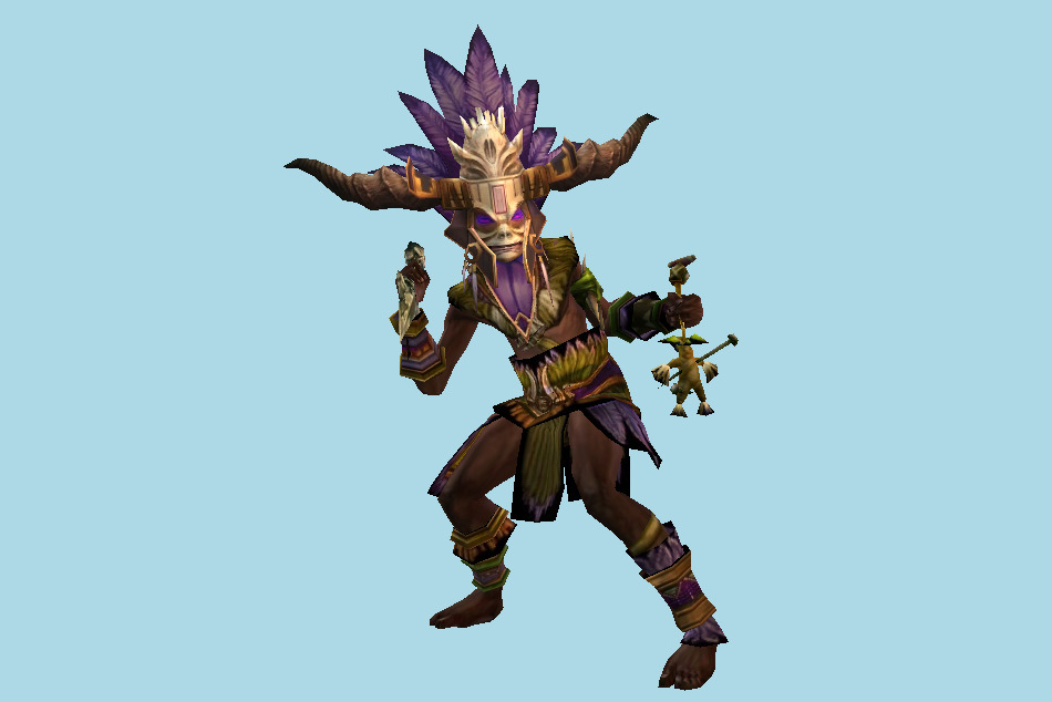 Diablo III character Witch Doctor Male 3d model