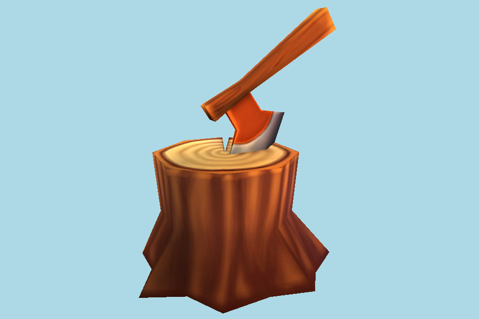 Farm Stump 3d model