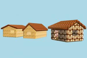 Houses barn, farm, city, house, town, country, home, building, build, residence, domicile, structure