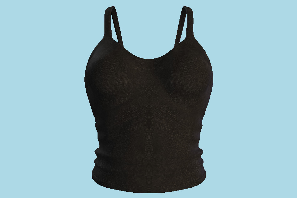 Vest Top Sleeveless Shirt 3d model