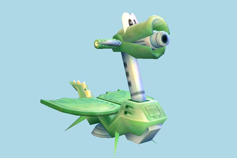 Mario Party 5 Mario Mechs Dragon Vehicle 3d model