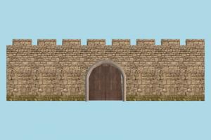 Wall Gate door, gate, wall, fence, tower, castle, build, structure