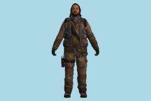 TLOU Bill joel, tlou, the_last_of_us, man, male, fighter, army, people, human, character