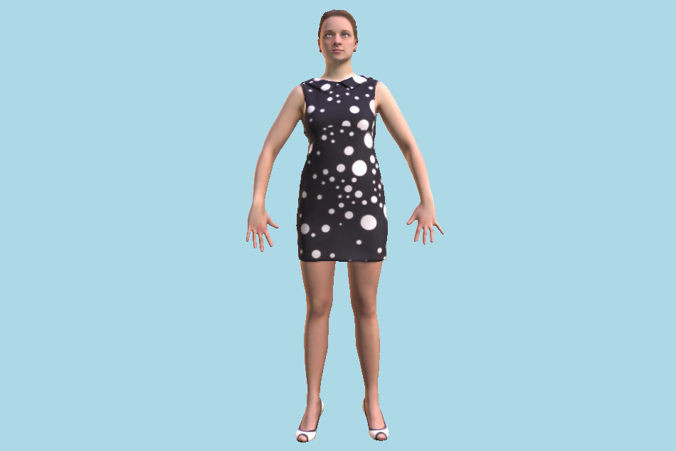 Socialite Woman 3d model