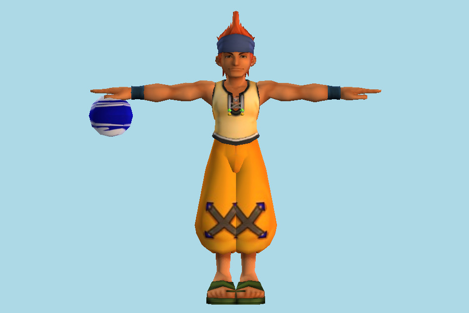 Kingdom Hearts Wakka Boy 3d model