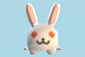 Bunny rabbit, bunny, icon, animal, animals, cartoon, lowpoly